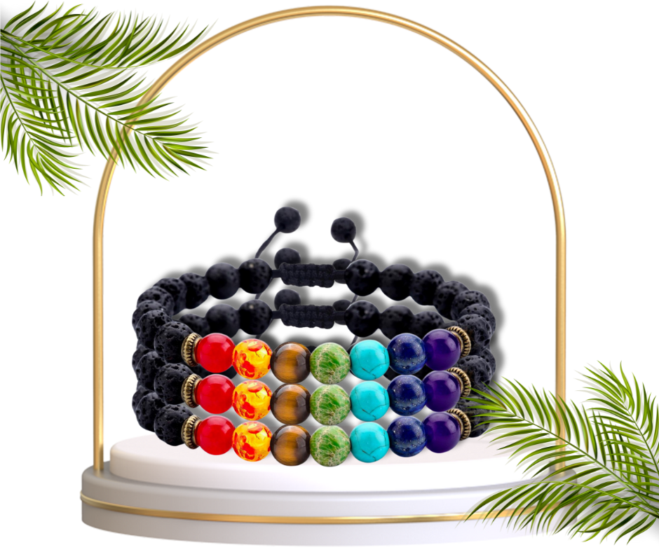 Lava Rock Chakra Bracelet